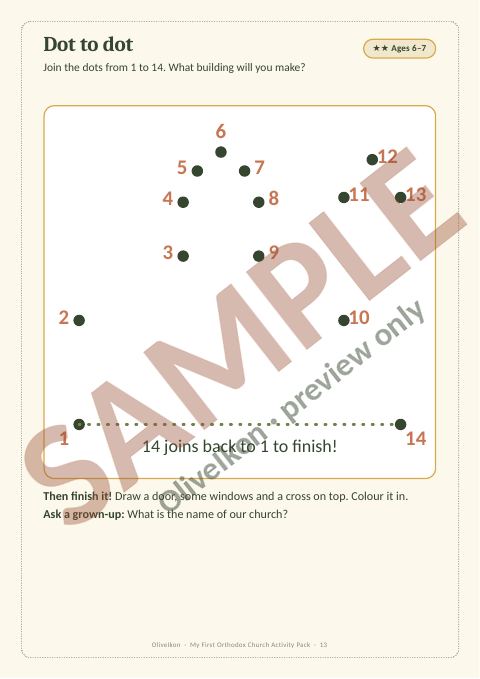 Sample page 12 from My First Orthodox Church Activity Pack
