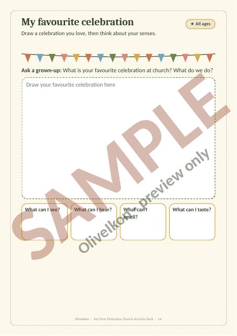 Sample page 13 from My First Orthodox Church Activity Pack