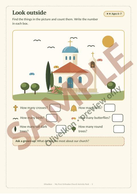 Sample page 4 from My First Orthodox Church Activity Pack