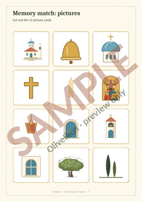 Sample page 2 from Church Explorer Games